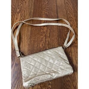 SCOUT Carson Quilted Crossbody Bag in Gold